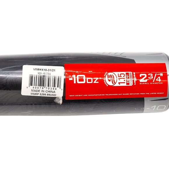 ​Victus USSSA Nox VSBX10 31" 21oz -10 Alloy Composite Baseball Bat - NEW $300 - Picture 5 of 7